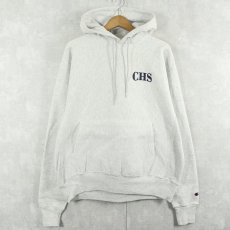 画像2: Champion PREMIUM REVERSE WEAVE "CHS" バックプリント スウェットフーディー L (2)