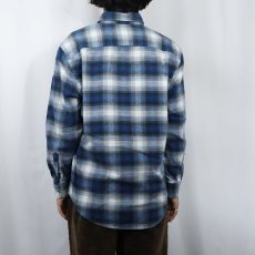 画像3: PENDLETON "MASON" オンブレーチェック柄 ボタンダウン ライトネルシャツ M (3)