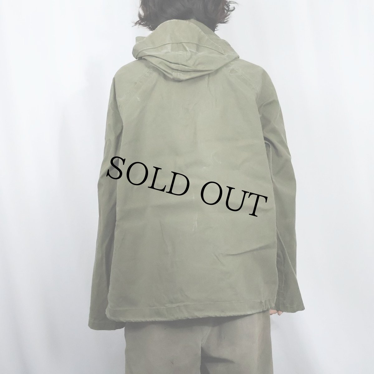 画像3: 60's U.S.NAVY デッキレインパーカー MEDIUM (3)