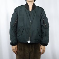画像2: 80's ROYAL CANADIAN AIR FORCE "CAF GREEN" フライトジャケット (2)