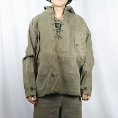 画像2: 60's U.S.NAVY デッキレインパーカー MEDIUM (2)
