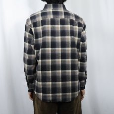 画像3: PENDLETON "MASON" オンブレーチェック柄 ボタンダウン ライトネルシャツ M (3)