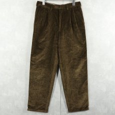 画像2: CERRUTI 1881 ITALY製 2タック ベロアスラックス BROWN W31 (2)
