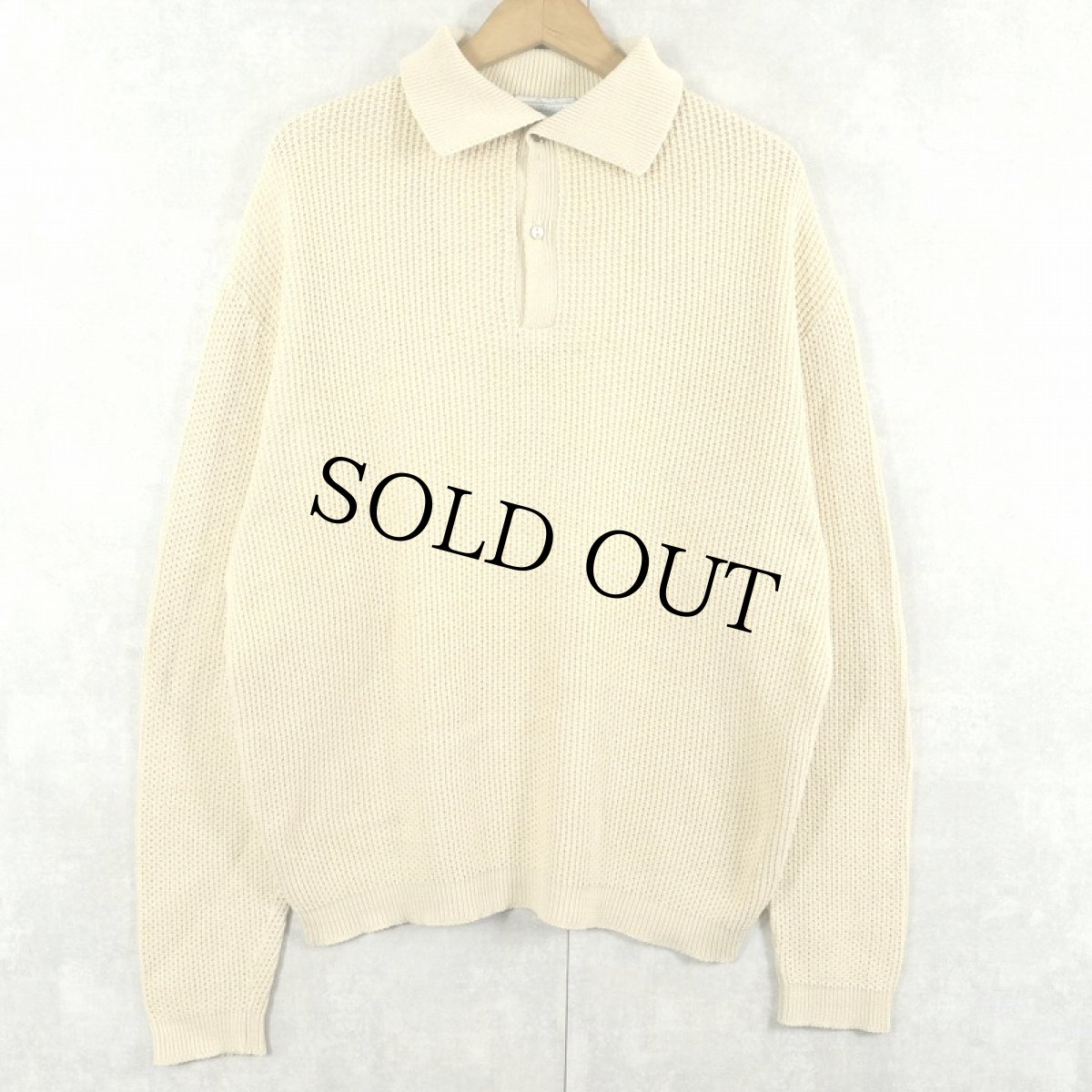 画像2: Kangourou FRANCE製 コットンニット ポロシャツ (2)