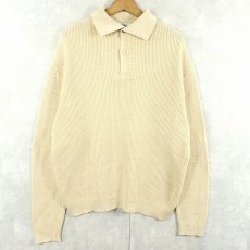 画像1: Kangourou FRANCE製 コットンニット ポロシャツ (1)