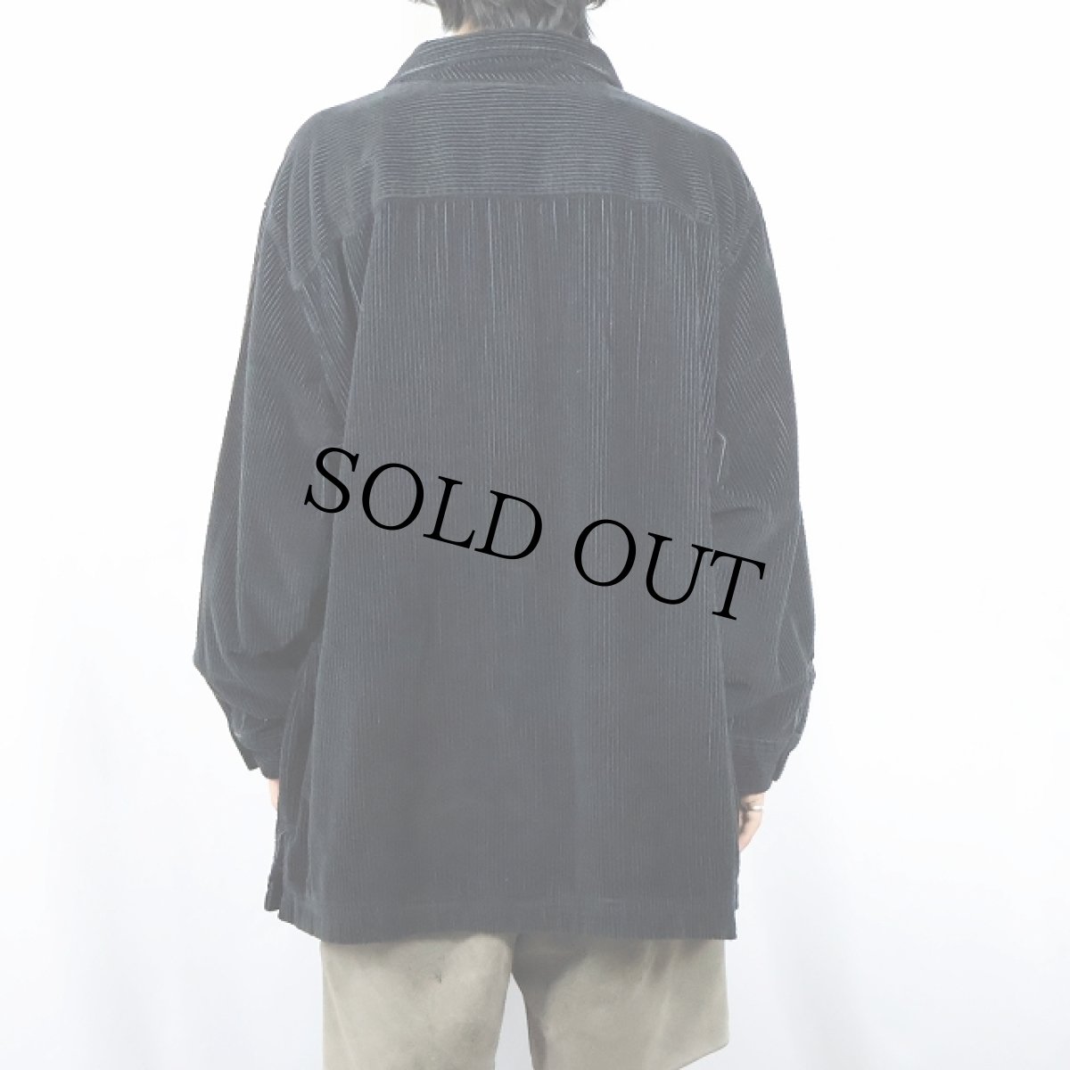 画像3: L.L.Bean チェック柄ライナー コーデュロイシャツジャケット BLACK 3X (3)