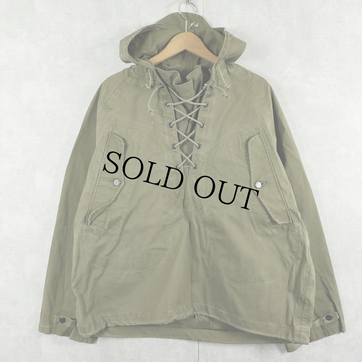 画像1: 60's U.S.NAVY デッキレインパーカー MEDIUM (1)