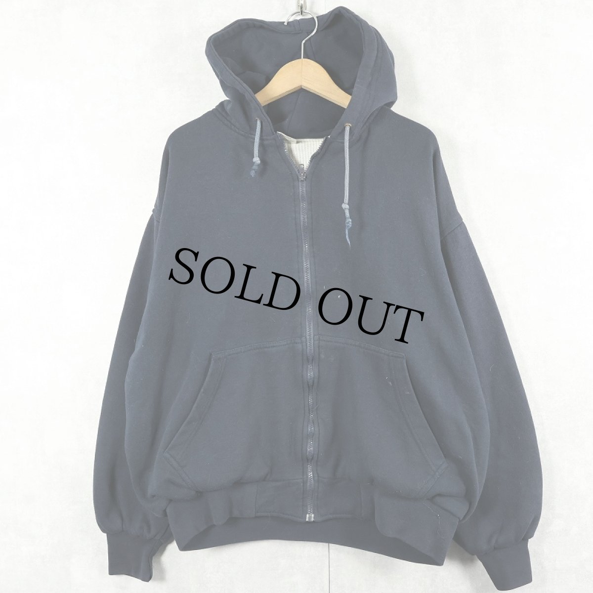 画像1: PREMIER INTERNATIONAL 裏サーマル スウェットジップパーカー NAVY XL (1)