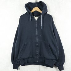画像1: PREMIER INTERNATIONAL 裏サーマル スウェットジップパーカー NAVY XL (1)
