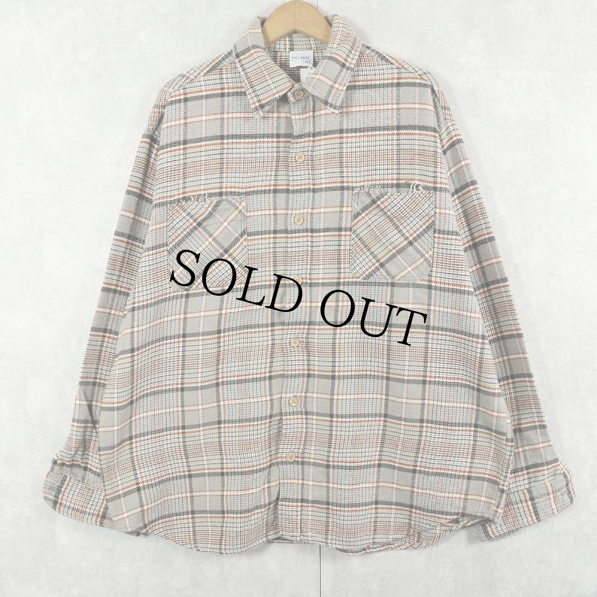 画像1: 70's BIG MAC チェック柄 ヘビーネルシャツ XL (1)