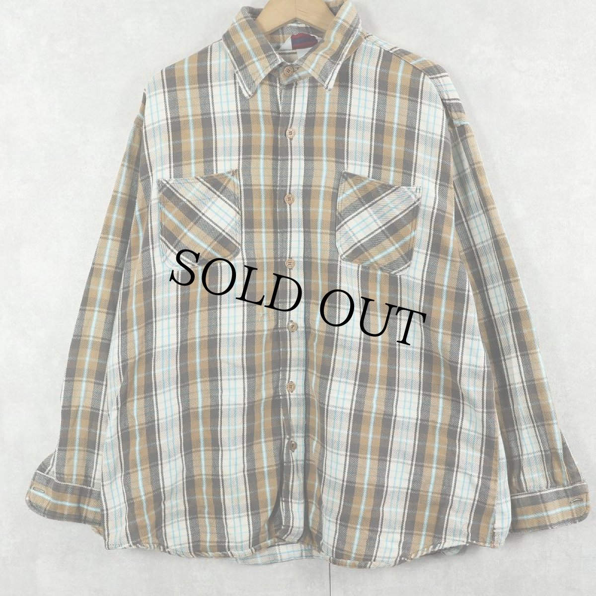画像1: 80's BIG MAC USA製 チェック柄 ヘビーネルシャツ XL (1)