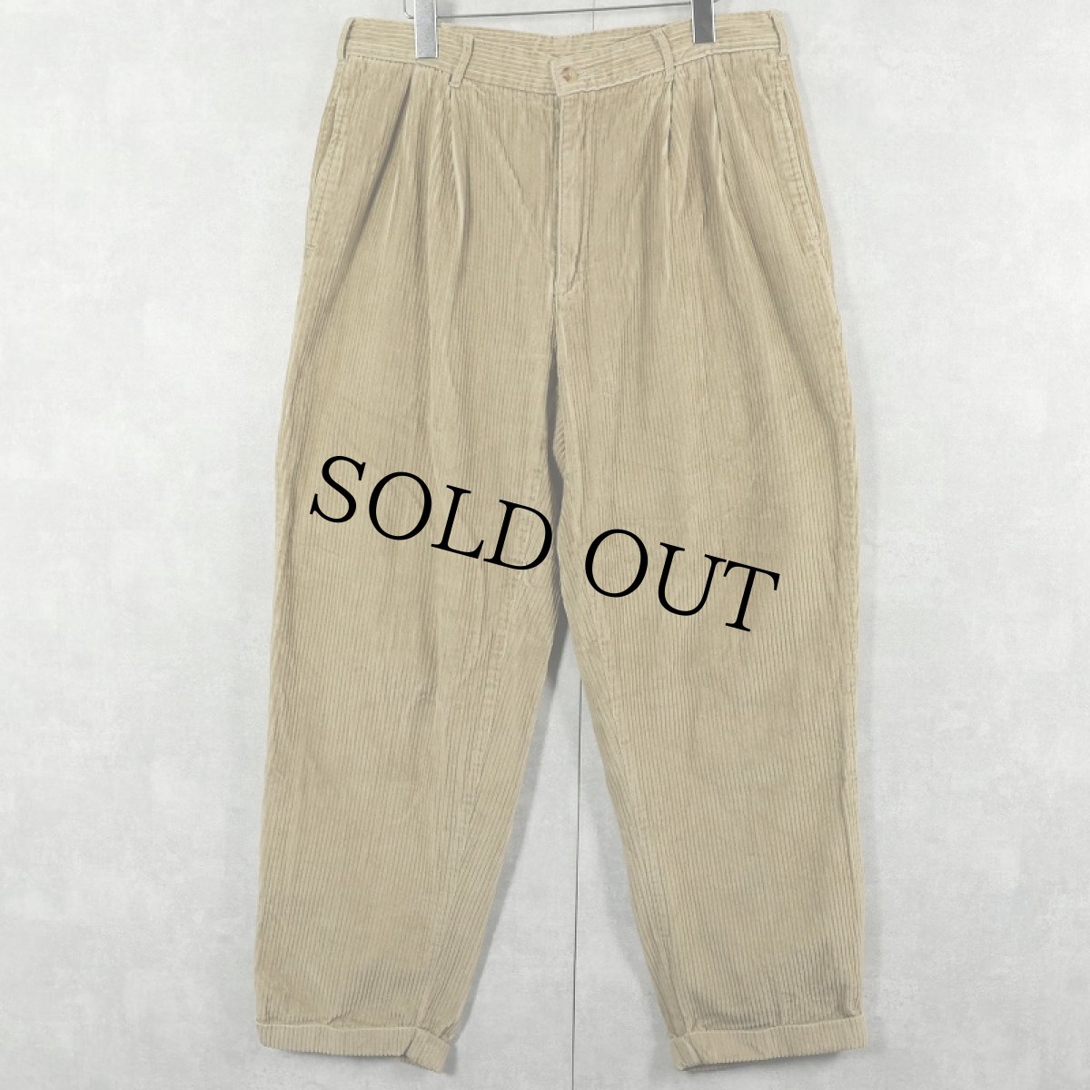 画像2: 80〜90's 2タック コーデュロイパンツ W31 (2)