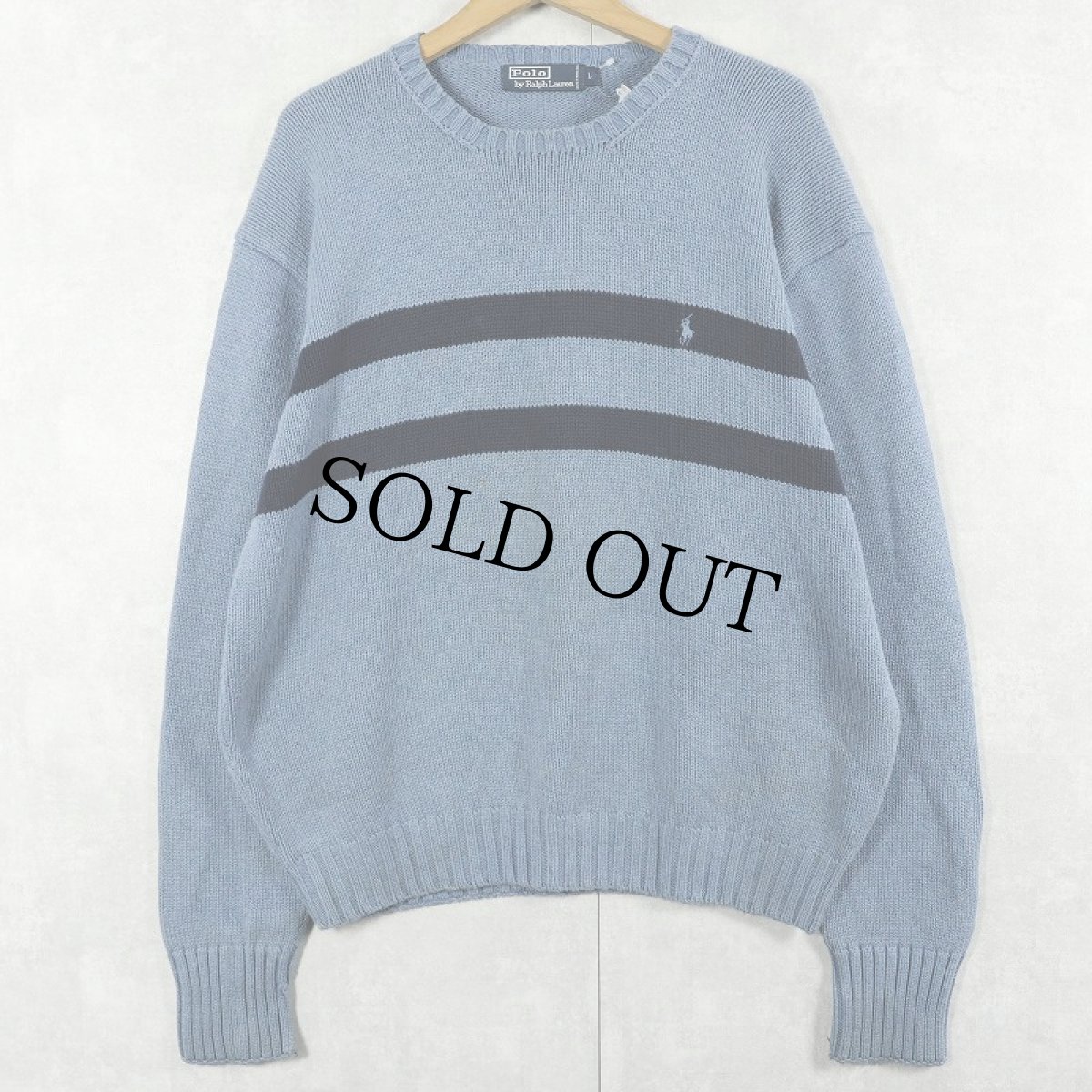 画像1: POLO Ralph Lauren コットンニットセーター L (1)