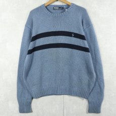 画像1: POLO Ralph Lauren コットンニットセーター L (1)