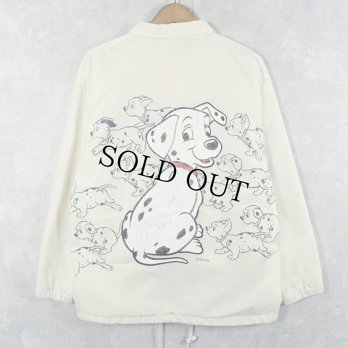 画像1: 90's Disney 101 DALMATIANS キャラクタープリントナイロンコーチジャケット size160 (1)