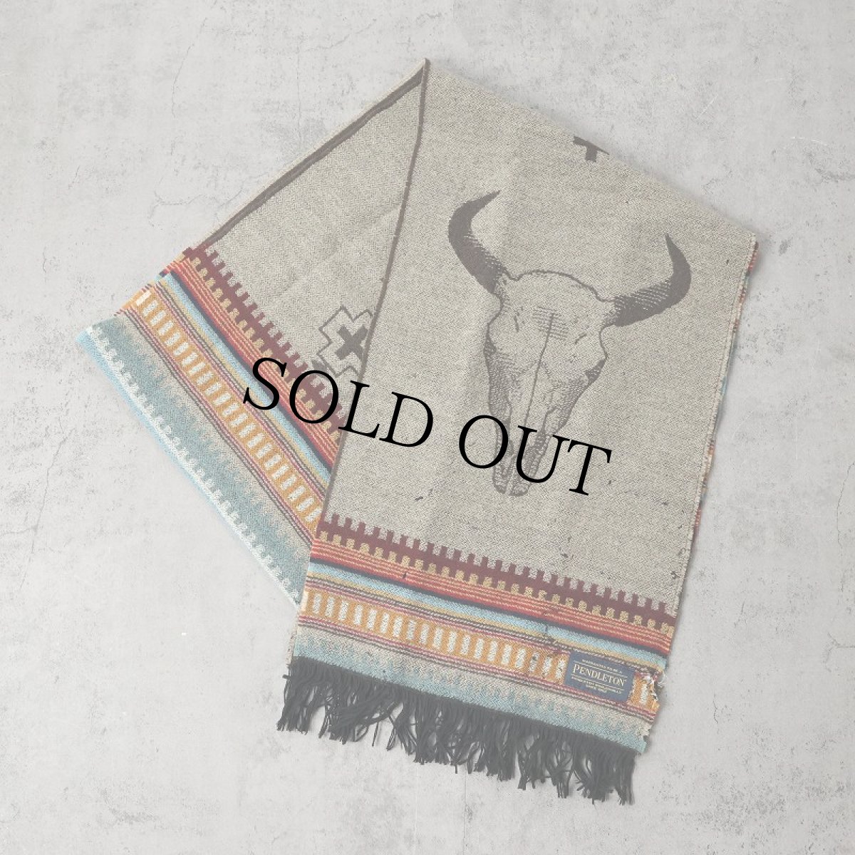 画像1: PENDLETON ネイティブ柄 ウールストール (1)