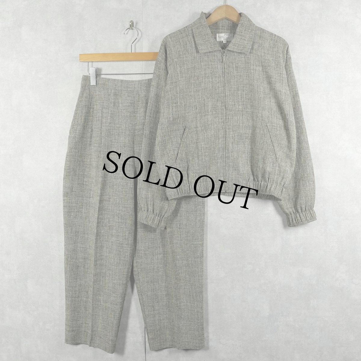 画像1: 80〜90's hanasport USA製 ポリエステル ジャケット / パンツ SETUP M (1)