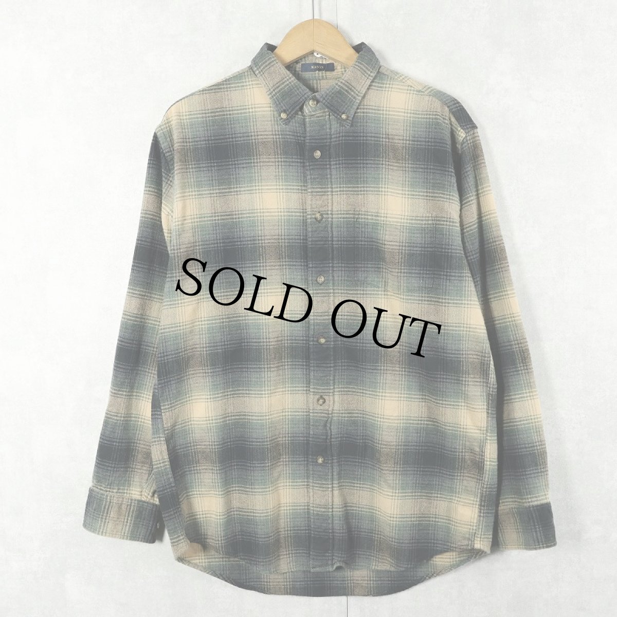 画像1: PENDLETON "MASON" オンブレーチェック柄 コットンボタンダウンシャツ M (1)