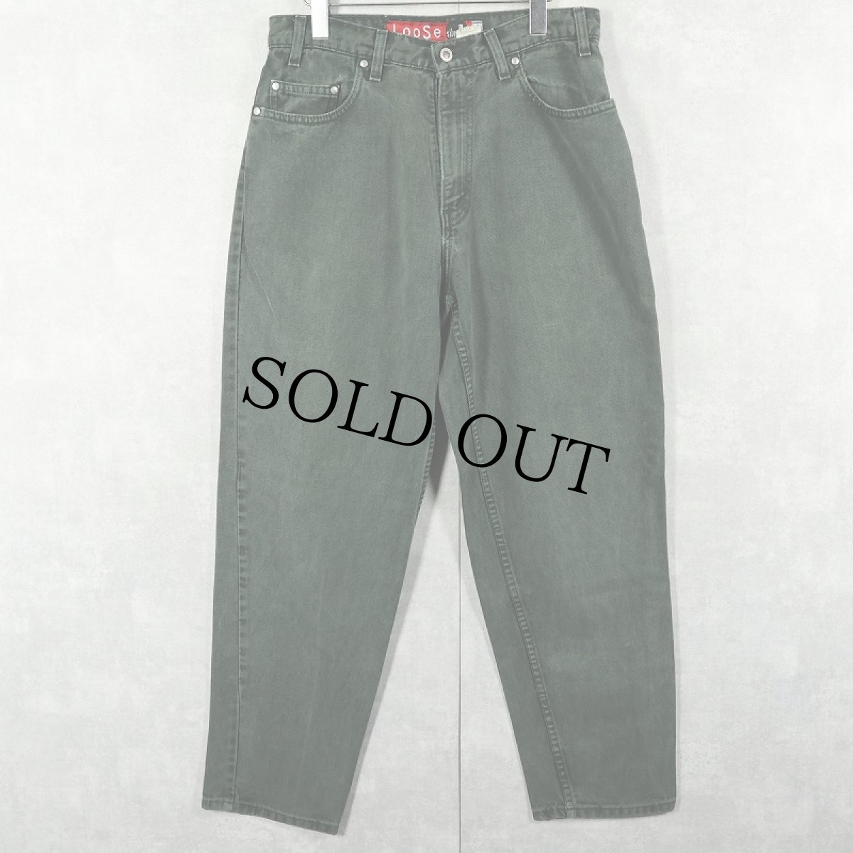 画像1: 90's Levi's SILVER TAB "LOOSE" カラーデニムパンツ GREEN W31 (1)