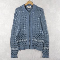画像3: 60's SEARS SPORTSWEAR バーズアイ モヘアニットカーディガン M (3)