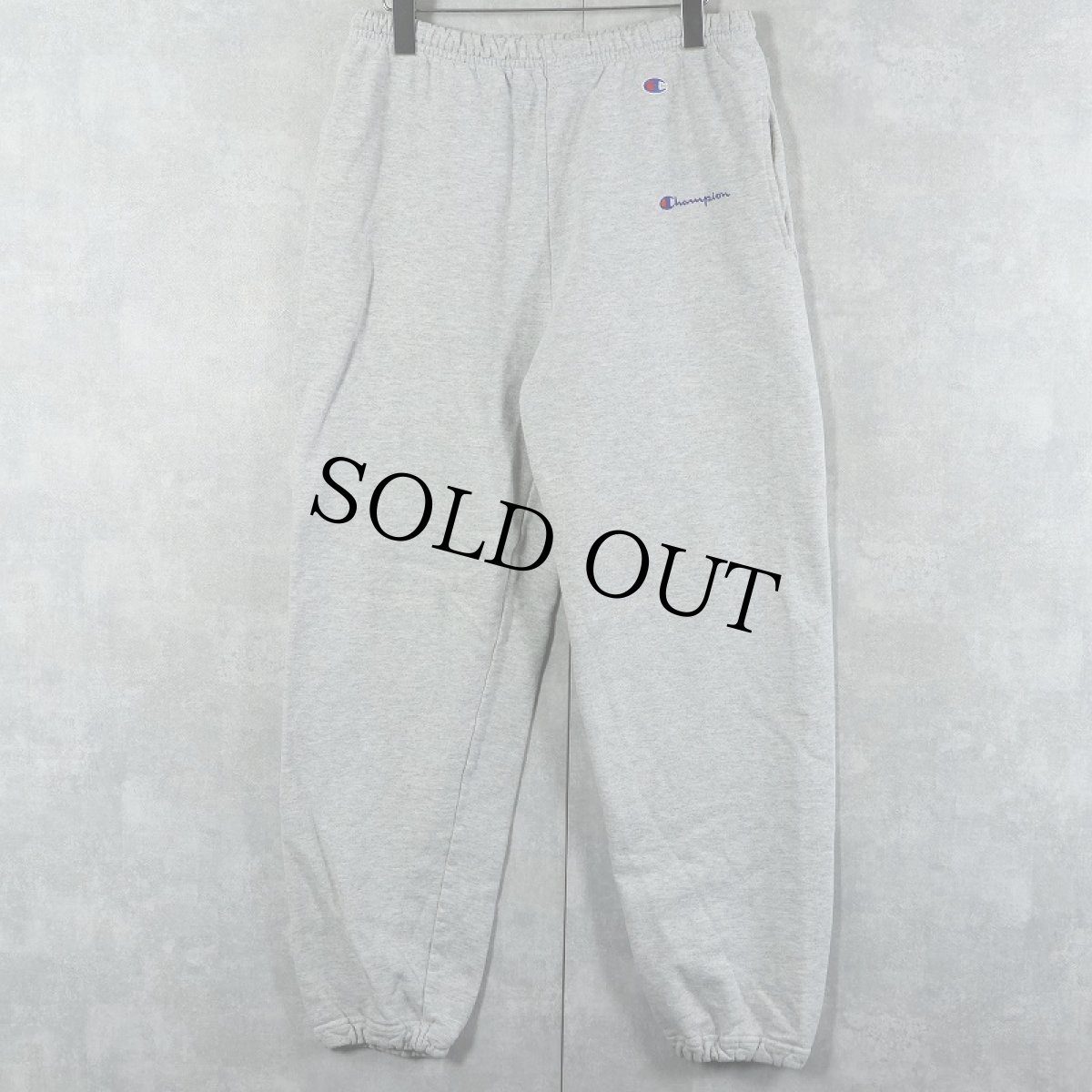 画像1: 80〜90's Champion 青刺繍タグ 後期 ロゴ刺繍 スウェットパンツ M (1)