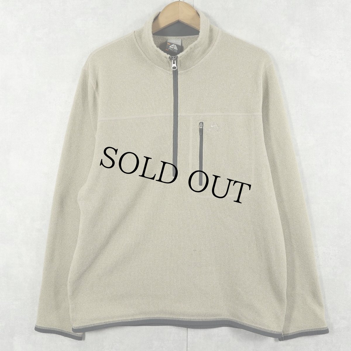 画像1: 2000's NIKE ACG ロゴ刺繍 ニットプルオーバージャケット M (1)