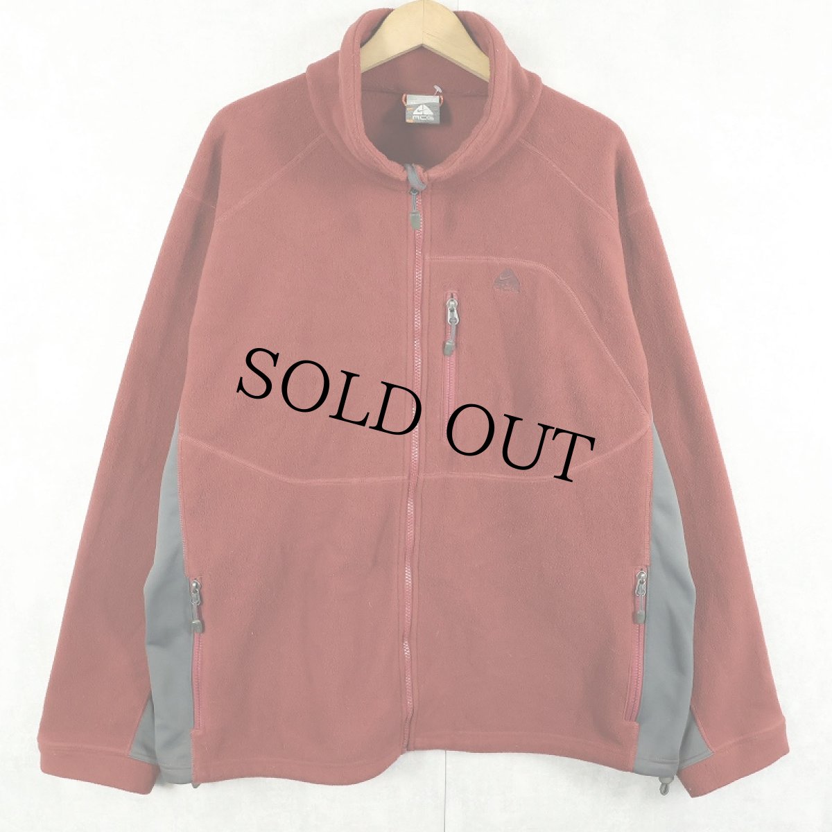 画像1: 2000's NIKE ACG "FIT THERMA" ロゴ刺繍 フリースジップジャケット XL (1)