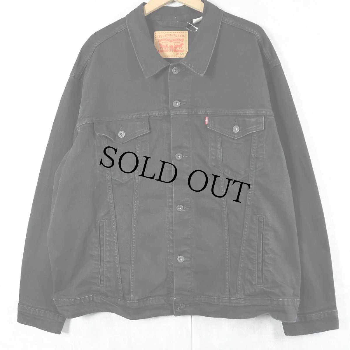 画像1: Levi's ブラックデニムジャケット XXL (1)