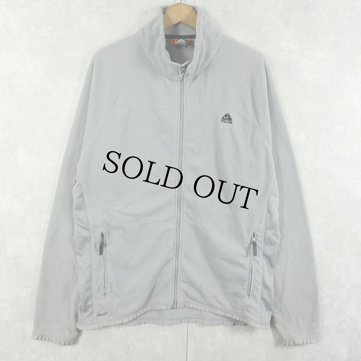 画像1: 2000's NIKE ACG "FIT THERMA" ロゴ刺繍 フリースジップジャケット XL (1)
