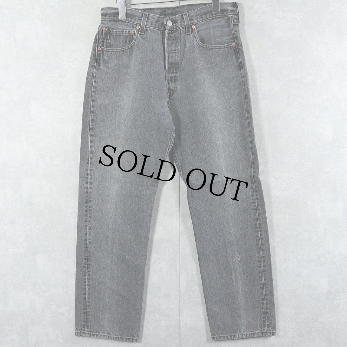 画像3: 2000's Levi's 501 USA製 "サルファブラック" ブラックデニムパンツ W31 (3)