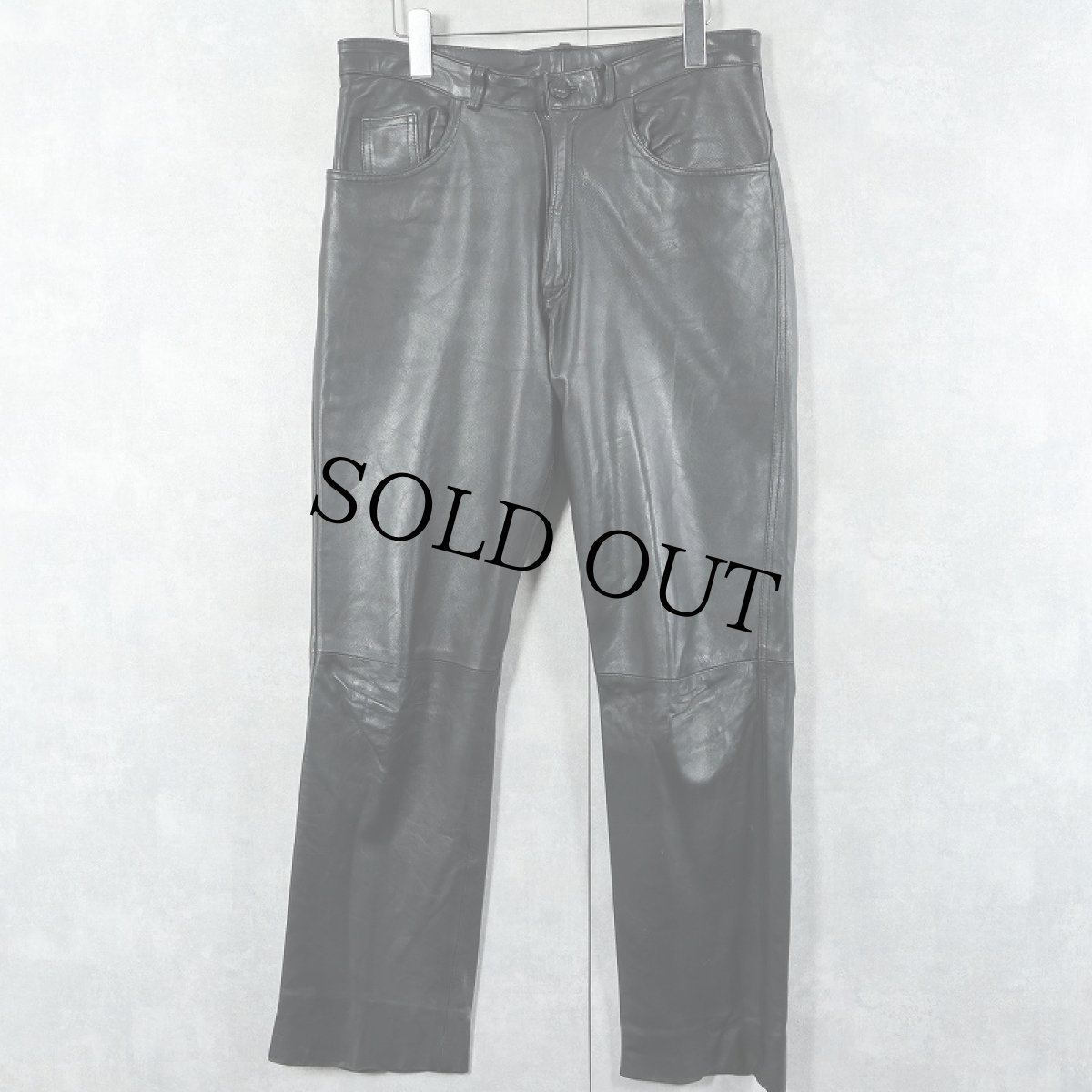 画像3: レザーパンツ BLACK W32 (3)