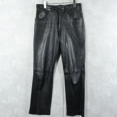 画像3: レザーパンツ BLACK W32 (3)