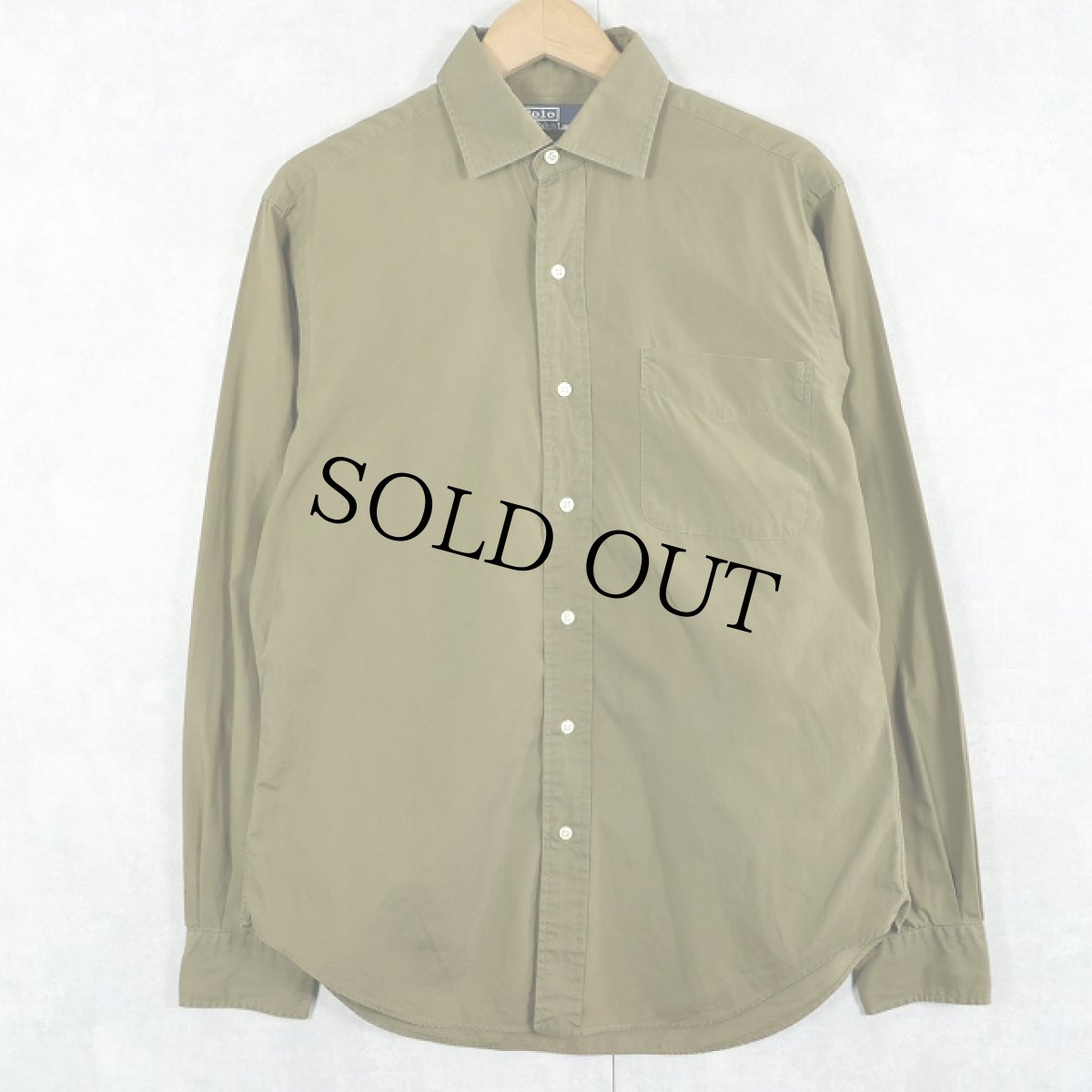 画像1: POLO Ralph Lauren "PHILIP" ポニー無し コットンシャツ SIZE15 34/35 (1)