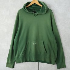 画像1: NIKE ロゴ刺繍 スウェットフーディー L (1)
