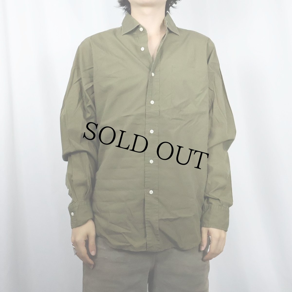 画像2: POLO Ralph Lauren "PHILIP" ポニー無し コットンシャツ SIZE15 34/35 (2)