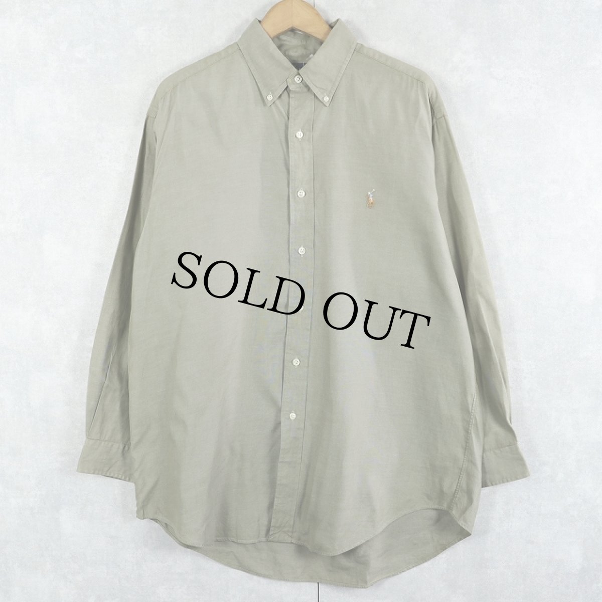 画像1: Ralph Lauren "YARMOUTH" コットンボタンダウンシャツ SIZE16 32/33 (1)