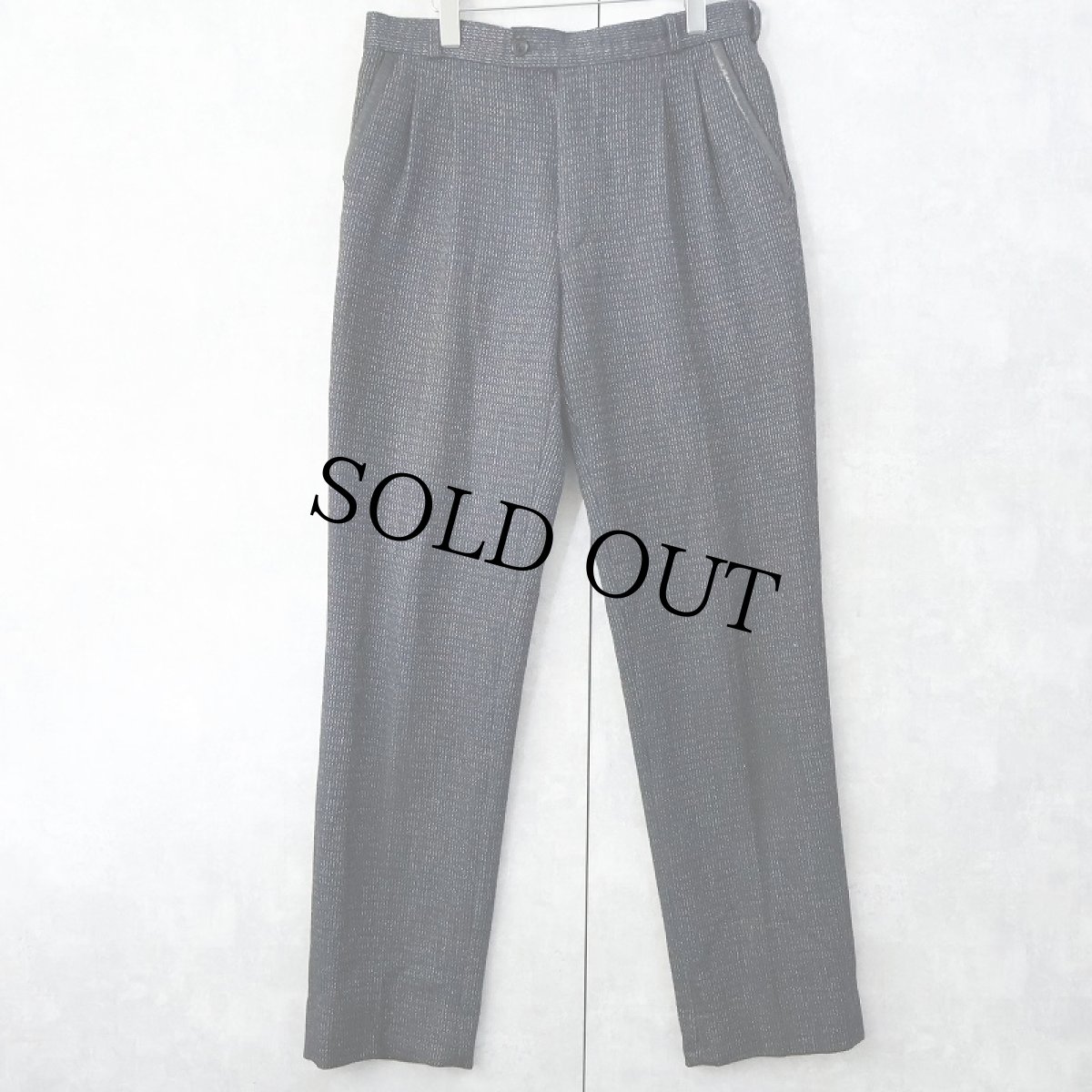 画像3: TRES BON ポリエステール×ウール 2タックスラックス W33 (3)