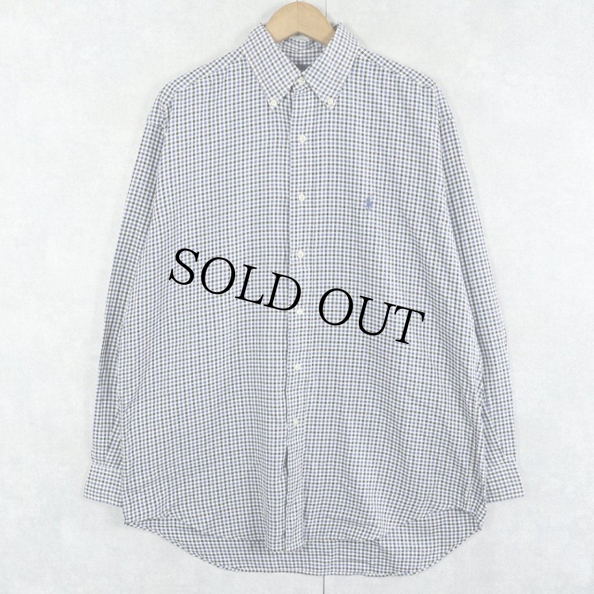 画像1: Ralph Lauren "BLAKE" チェック柄 コットンボタンダウンシャツ M (1)