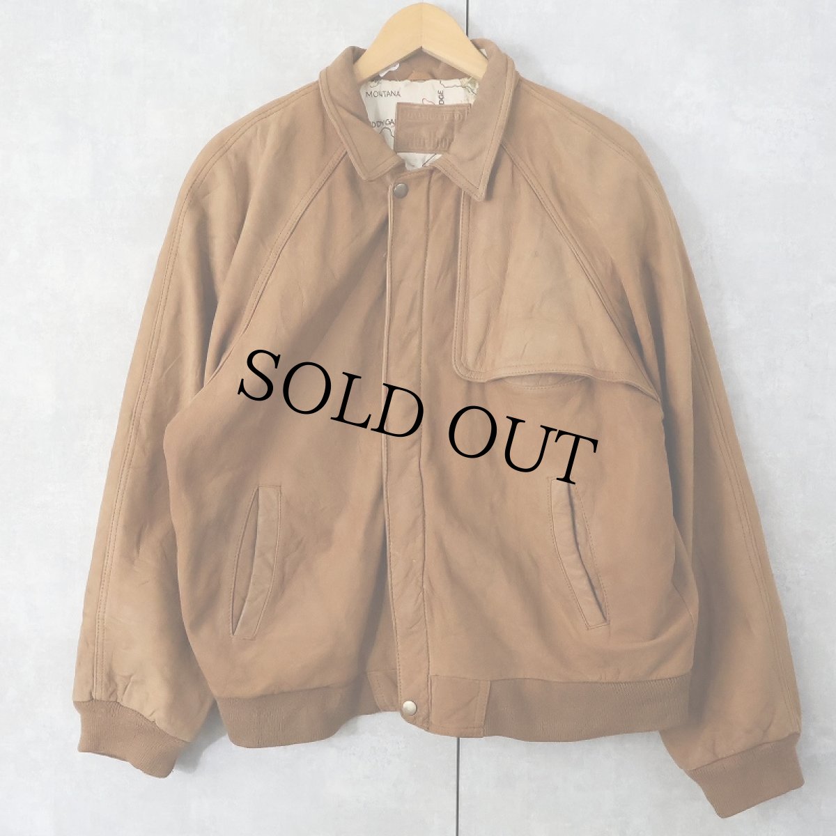 画像1: 90's Marlboro ガンフラップ レザージャケット (1)