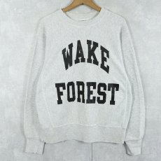 画像1: 90's USA製 REVERSE WEAVE TYPE "WAKE FOREST" プリントスウェット M (1)