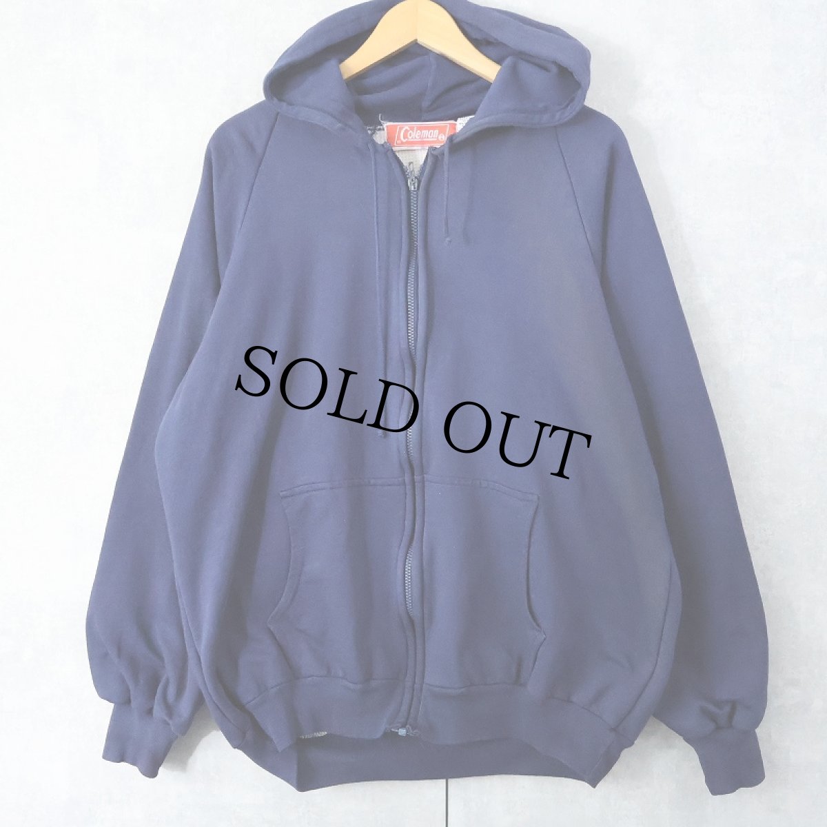 画像1: Coleman 裏サーマル スウェットジップパーカー NAVY 2XL (1)