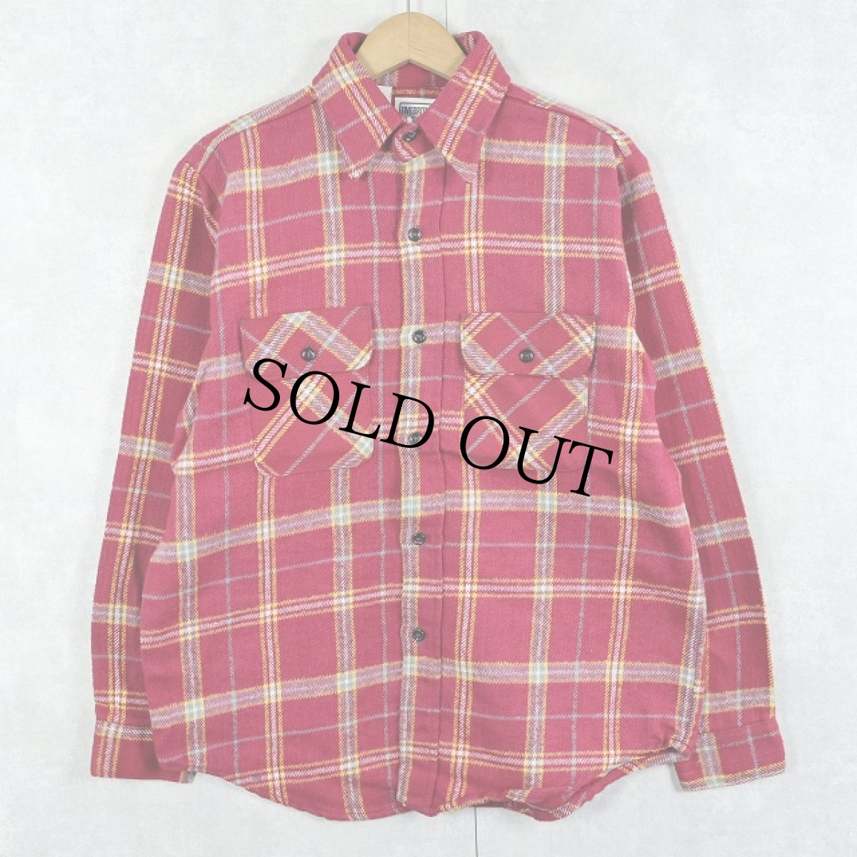 画像1: 70〜80's FIVE BROTHERS USA製 チェック柄 ヘビーネルシャツ M (1)