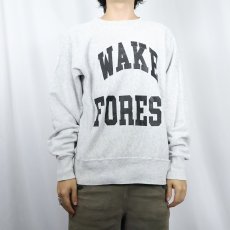 画像2: 90's USA製 REVERSE WEAVE TYPE "WAKE FOREST" プリントスウェット M (2)