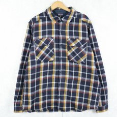 画像1: 2018AW Patagonia チェック柄 ウール×ポリエステルシャツ XL (1)