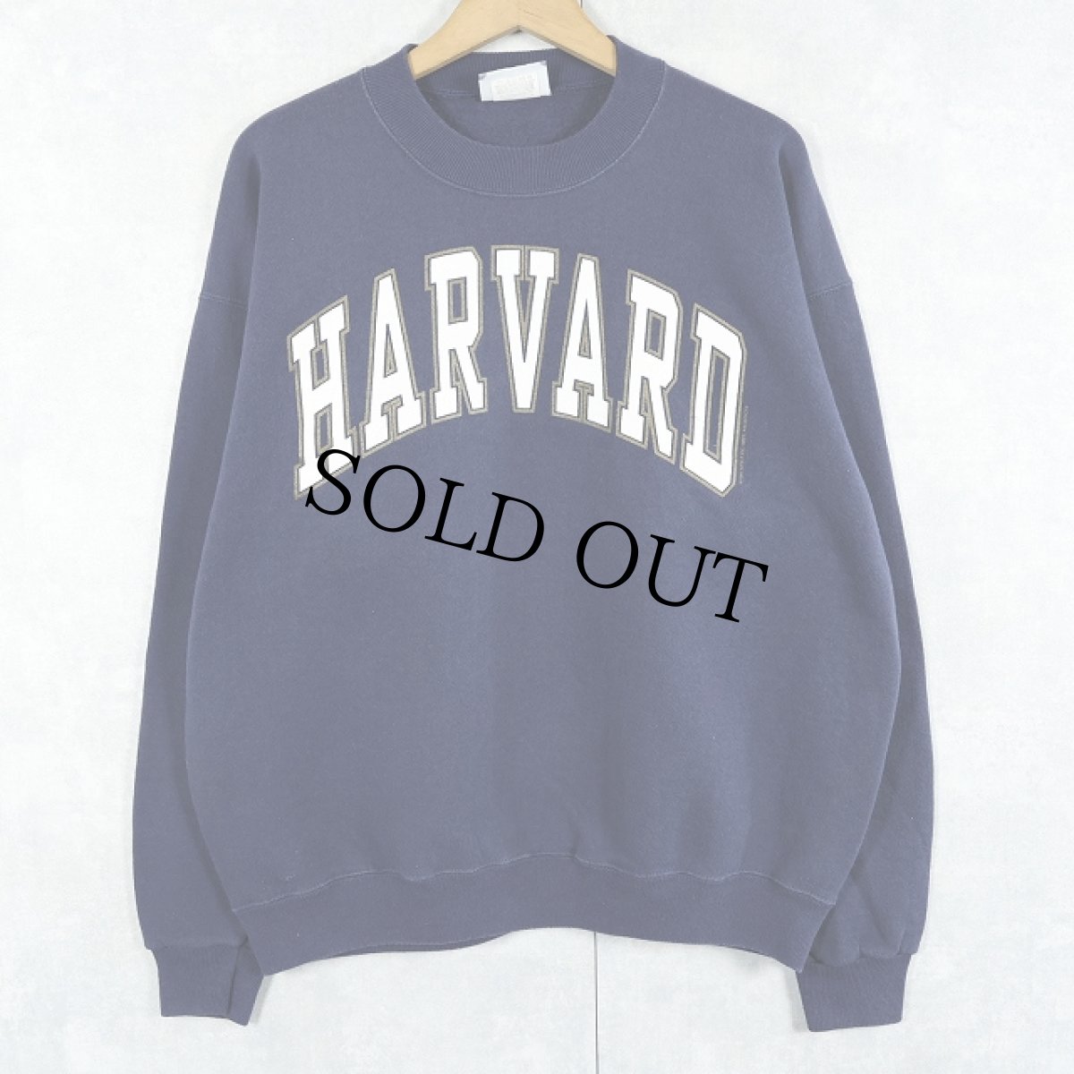 画像1: 90's USA製 "HARVARD" プリントスウェット NAVY L (1)