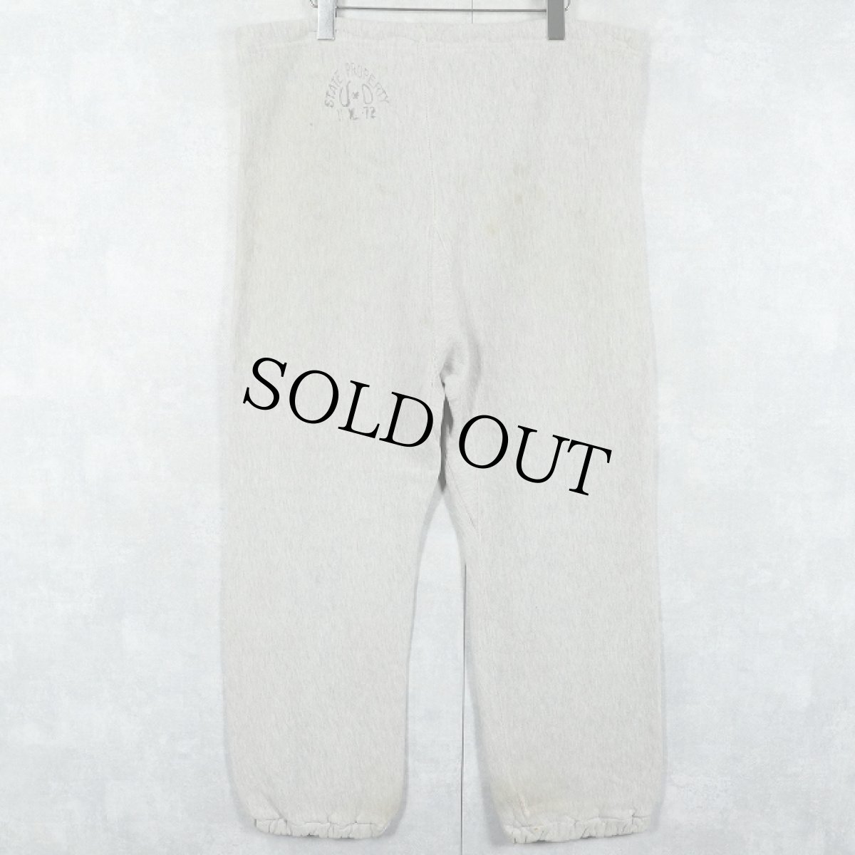 画像3: 70's Champion REVERSE WEAVE USA製 単色タグ "STATE PROPERTY" 目無しスウェットパンツ XL (3)