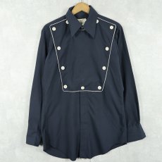 画像1: 70's H BAR C キャバルリーシャツ BLACK SIZE15 1/2 (1)