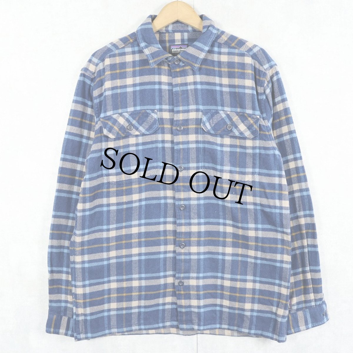 画像1: 2020AW Patagonia "ORGANIC COTTON" チェック柄 ヘビーネルシャツ NAVY M (1)