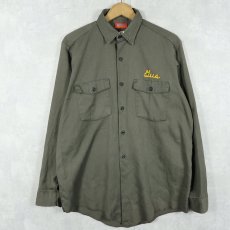 画像1: 60's Dickies "Pinette Electric" チェーン刺繍 ワークシャツ (1)