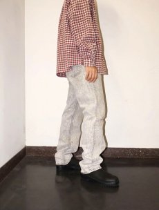 画像1: 80's Levi's 501 USA製 ケミカルウォッシュ ブラックデニムパンツ W32 (1)
